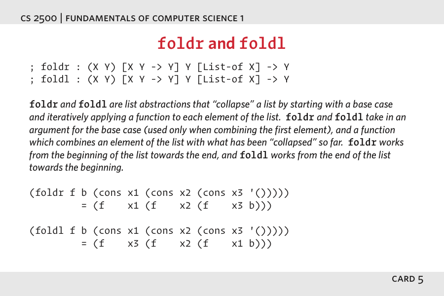 foldr & foldl 1