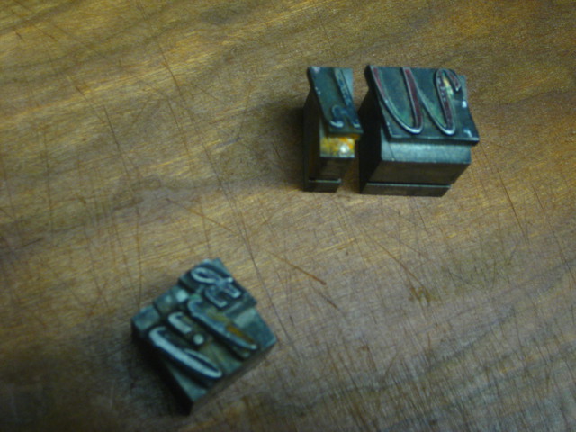 Reusable metal type.